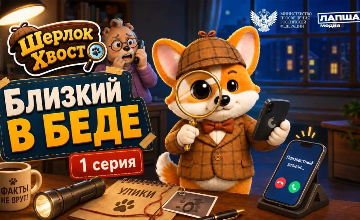 Против мошенников с мультгероем: в России запущен первый сезон сериала «Шерлок Хвост» для детей и подростков